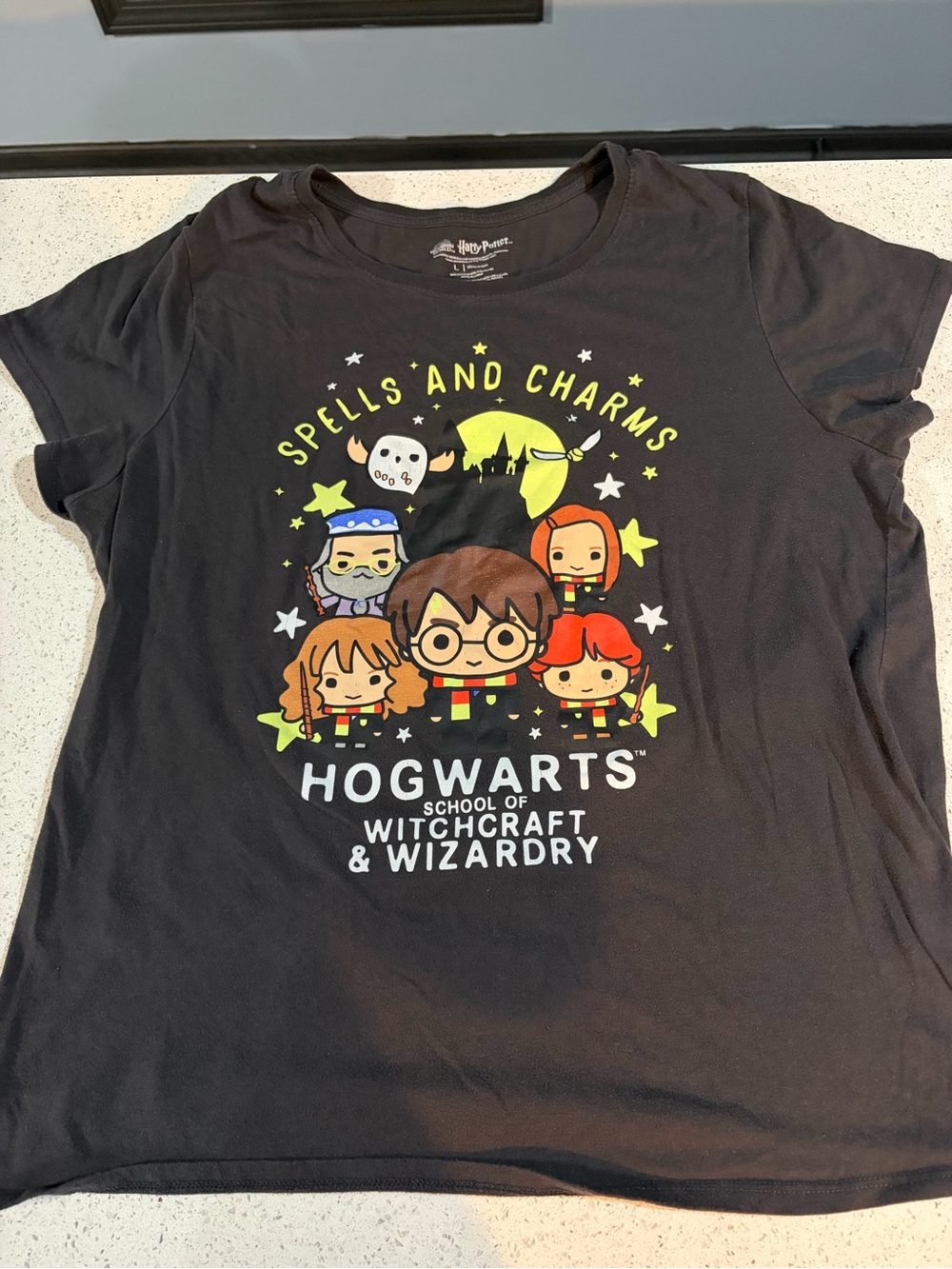 Women Hogwarts Spells & Charms Graphic Tee - Black